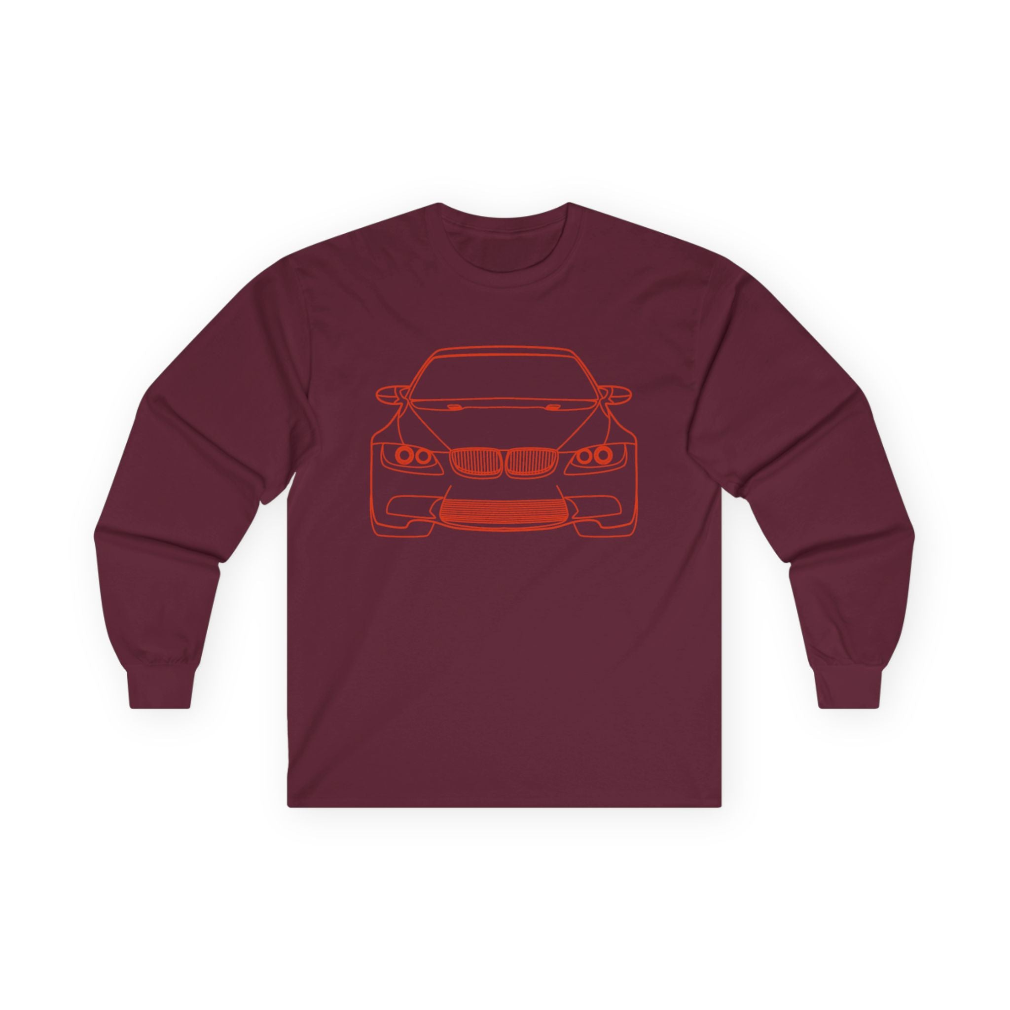 Car Enthusiast Long Sleeve Tee with Auto Graphics