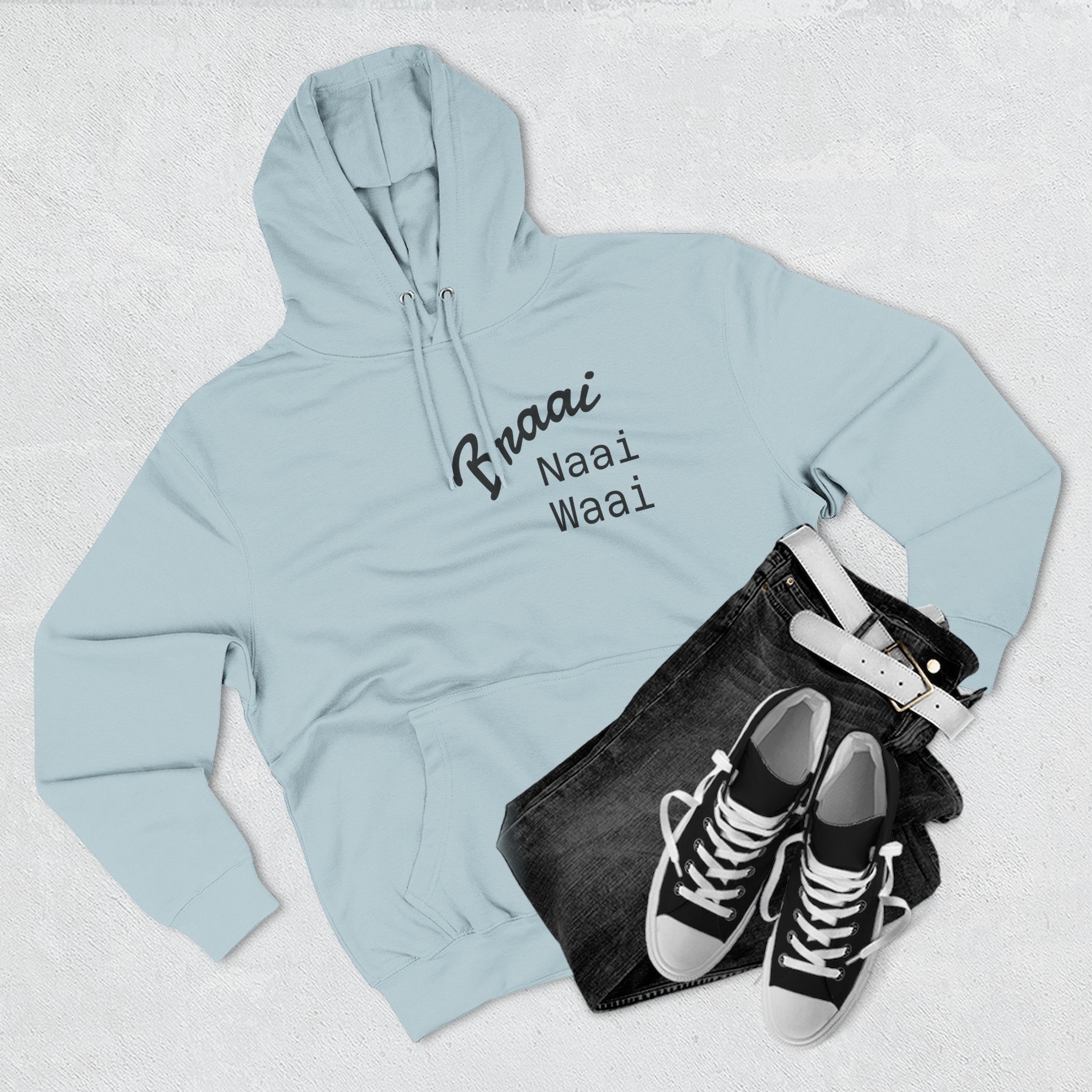 Braai Naai Waai Hoodie — 'Sorry né' Casual Fleece Pullover