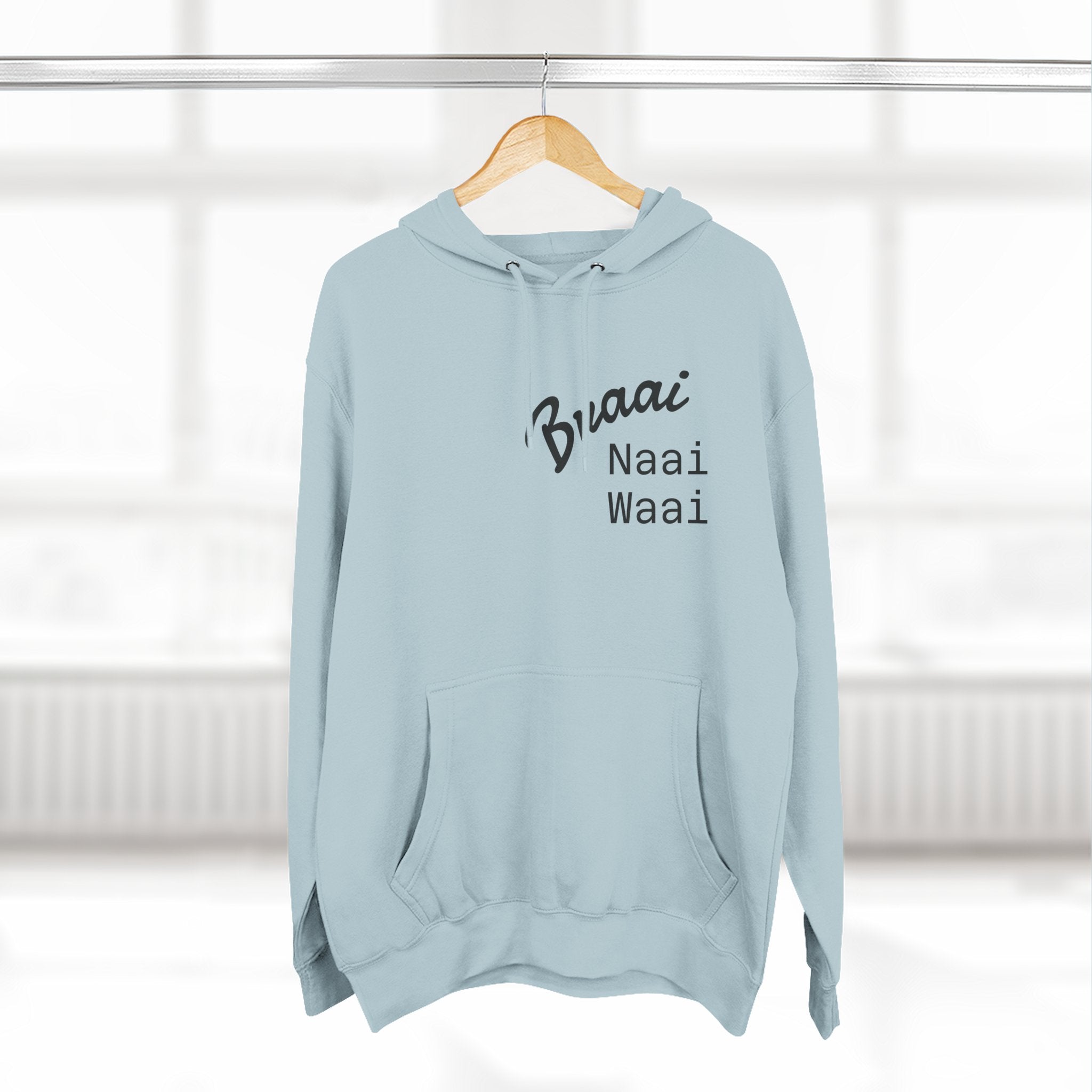 Braai Naai Waai Hoodie — 'Sorry né' Casual Fleece Pullover